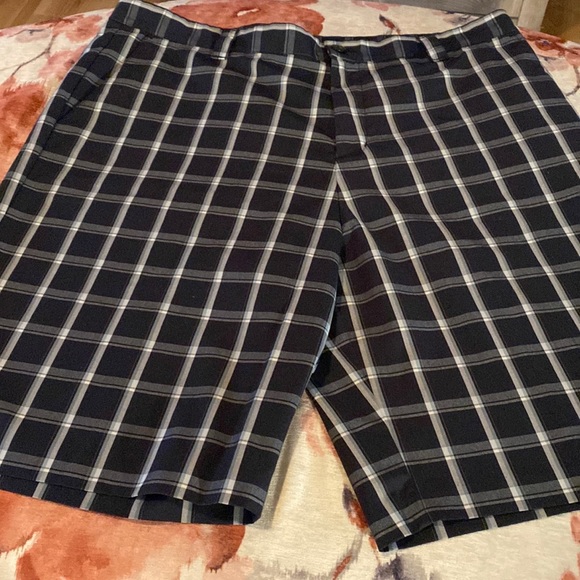 adidas Shorts Adidas Mens Golf Shorts Size 38 Black Plaid Poshmark
